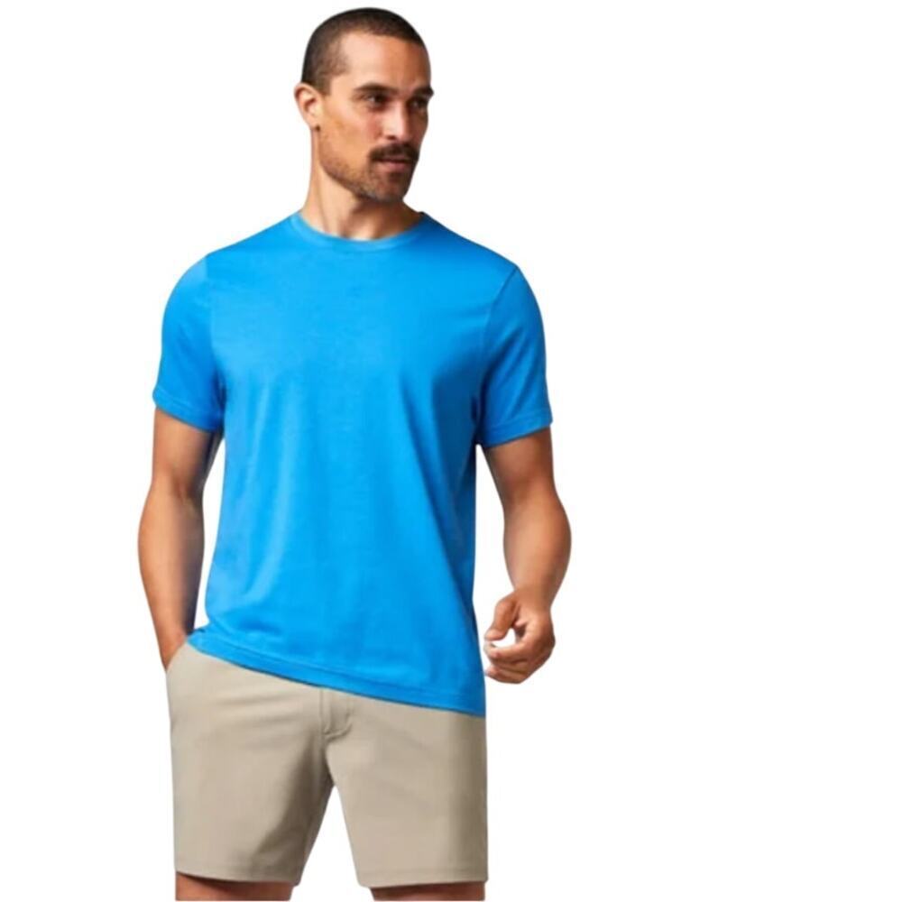 Rhone Men's Element Lightweight Everyday Pima Cotton Tee Shirt Preppy Blue Sz XL